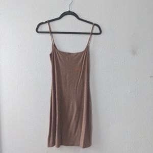 Tan Reformation Stretchy Bodycon Dress